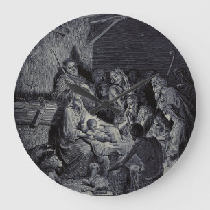 Födseln av Gustave Doré Premium Victorian bläck Stor Klocka