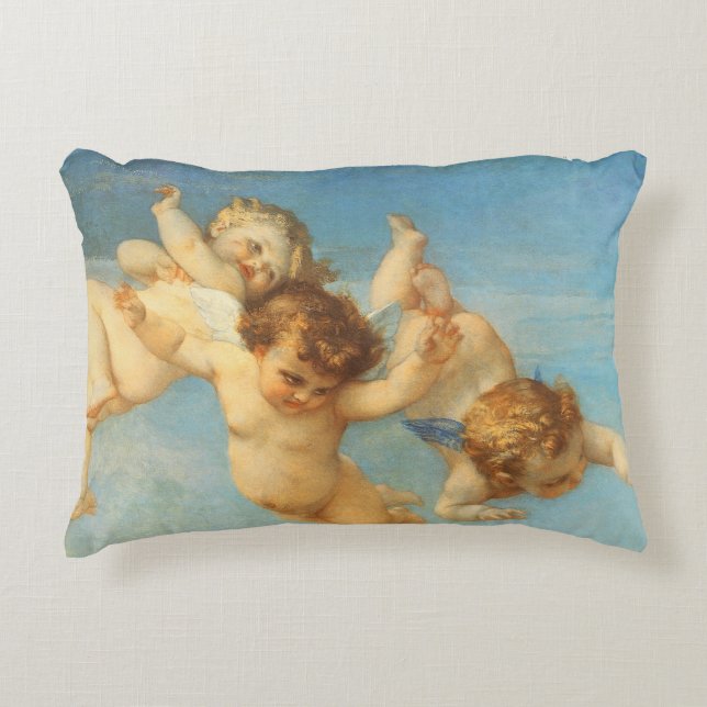 Födseln av Venus, Änglar detalj av Alexandre Caban Prydnadskudde (Framsidan)