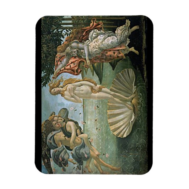 Födseln av Venus av Botticelli Magnet (Vertikal)