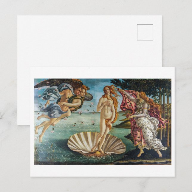 Födseln av Venus | Botticelli | Vykort (Fram/baksida)