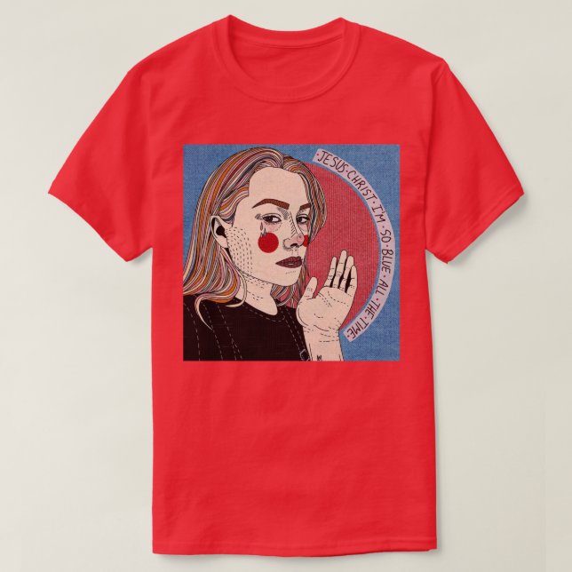 Foebe-bryggarna jesus christ im så blå all den t shirt (Design framsida)