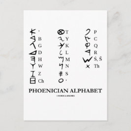 Foenician Alphabet (kryptografi för språkbruk) Vykort