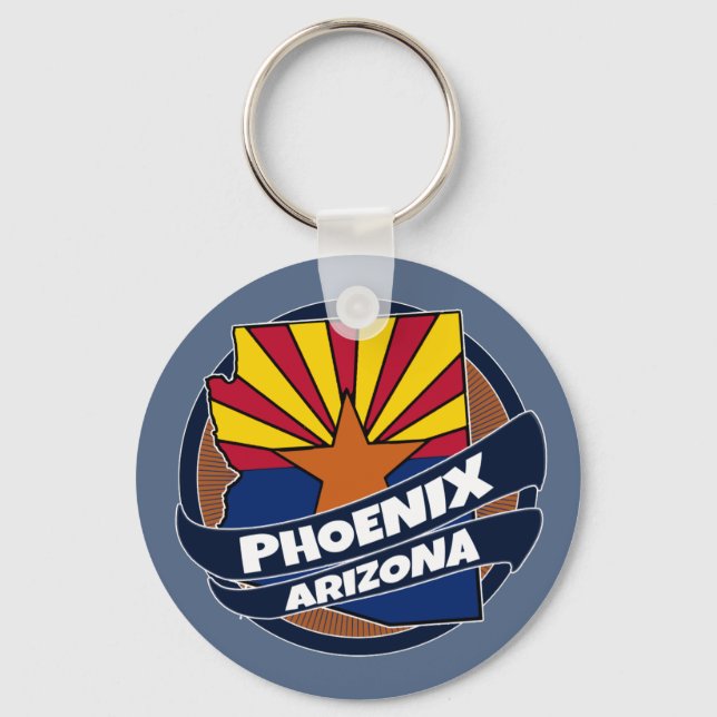 Foenix Arizona flagga sprängningskedja Nyckelring (Framsida)