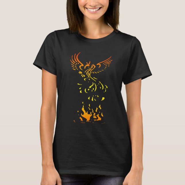 Foenix-höjningar från Fiery Ashes Motivational T Shirt (Framsida)