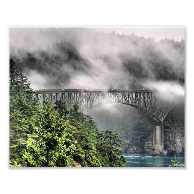 Fog Bridge One Fototryck (Framsidan)