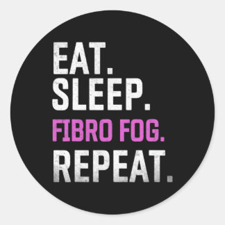 Fog Day Lupus Awareness Fibromyalgia Eat Sömnfib Runt Klistermärke