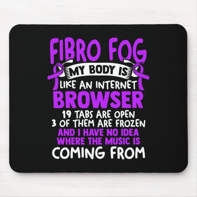Fog - Fibro Survivor Roligt Fibromyalgia Awareness Musmatta (Framsidan)
