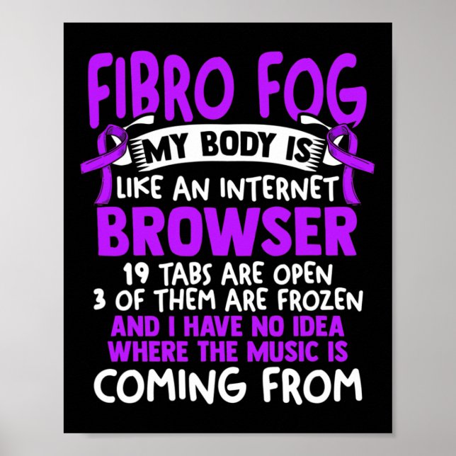Fog - Fibro Survivor Roligt Fibromyalgia Awareness Poster (Framsidan)
