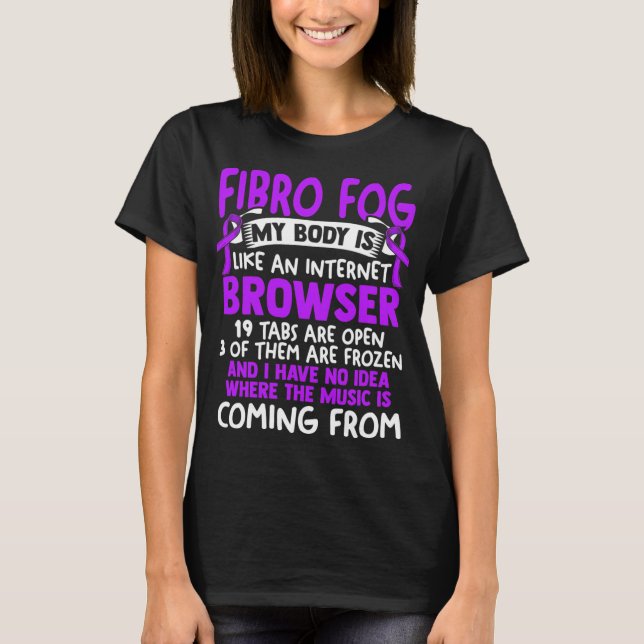 Fog - Fibro Survivor Roligt Fibromyalgia Awareness T Shirt (Framsida)