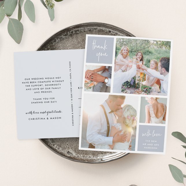 Fog Grå Kolla | Bröllopsfoto Tack Vykort (Skapare uppladdad)