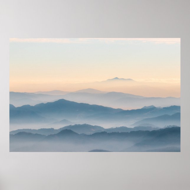 Fog lagrar, backe och berg poster (Framsidan)