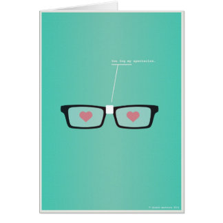 Fog mina glasögon hälsningskort
