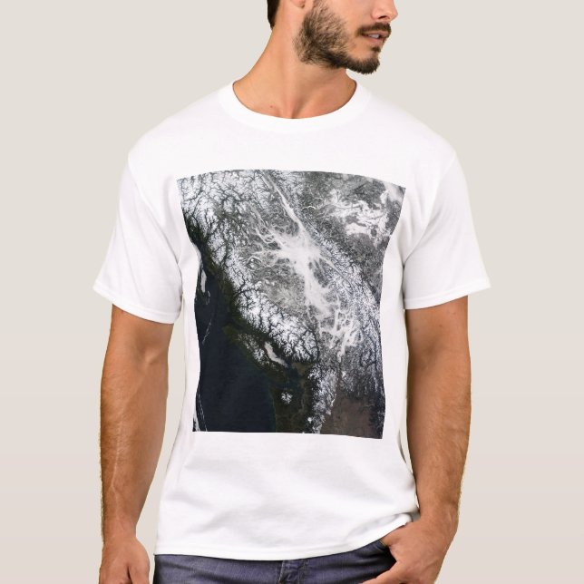 Fog och snö i British Columbia T-shirt (Framsida)