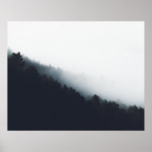 Fog över skogsdiagonalt lagrar poster