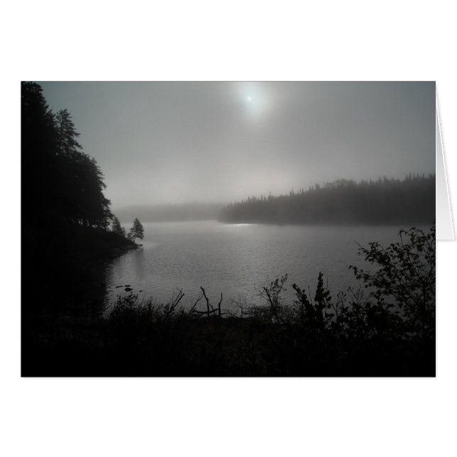 Fog på Cleveland Sjö Hälsningskort (Framsidan Horizontal)