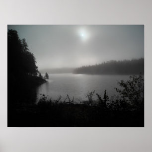 Fog på Cleveland Sjö Poster