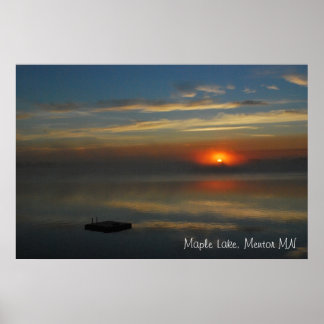 Fog på Maple Sjö Poster