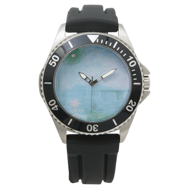 Fog på teman (av Claude Monet) Armbandsur (Framsida)