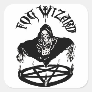 Fog Wizard Evil Sticker Fyrkantigt Klistermärke