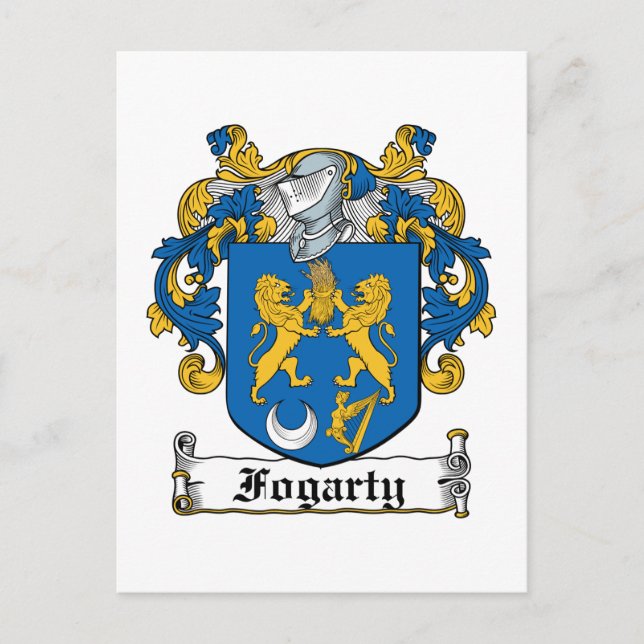 Fogarty Family Crest Vykort (Framsida)