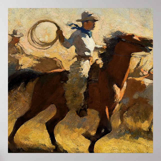 "Fogging the Drags" av Maynard Dixon Poster (Framsidan)