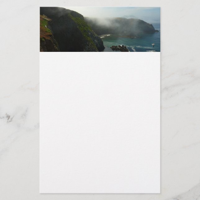 Foggy Anacapa Island vid Kanalöarna Brevpapper (Framsida)