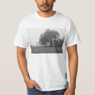 Foggy Autumn God Gråskala T-shirt