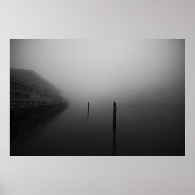 Foggy Brisbane Morgon Poster (Framsidan)