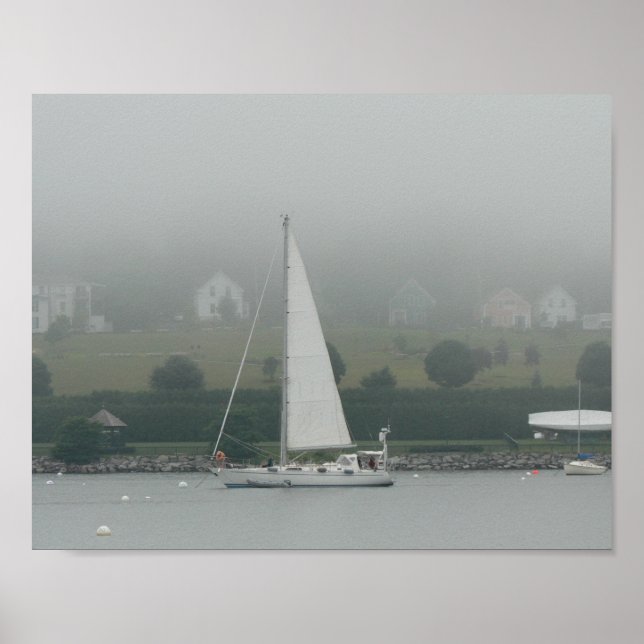 Foggy Day, Penobscot Bay, Maine Poster (Framsidan)