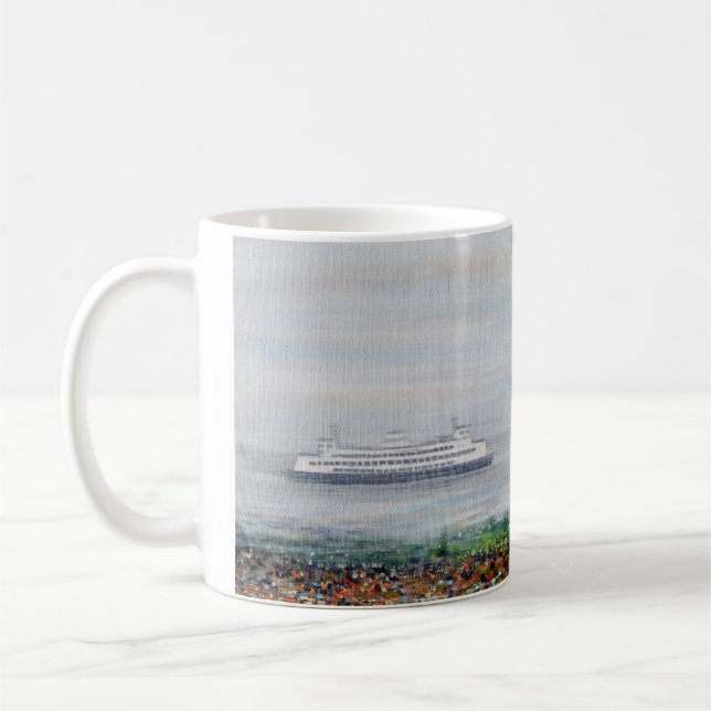 Foggy Ferry Painting Kaffemugg (Vänster)