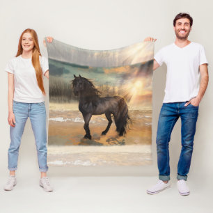 Foggy Friesian Morgon Fleecefilt