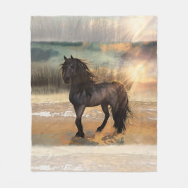 Foggy Friesian Morgon Fleecefilt
