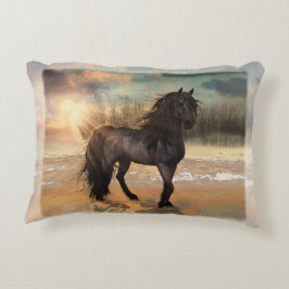 Foggy Friesian Morgon Prydnadskudde