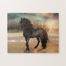 Foggy Friesian Morgon Pussel