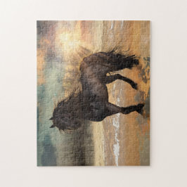 Foggy Friesian Morgon Pussel