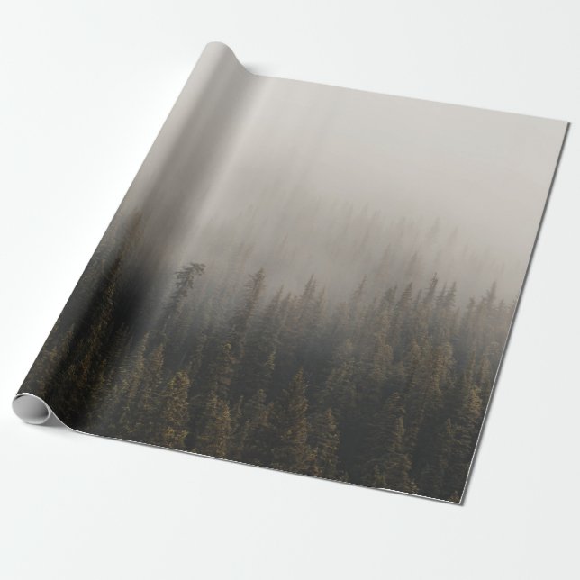 FOGGY GRÄS TRÄD PRESENTPAPPER (Utrullad)