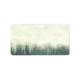Foggy Grönt Gräs Rustic DIY Print Bröllop Adress Adressetikett