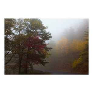 Foggy Höst färger på Skyline Drive, Virginia Fototryck