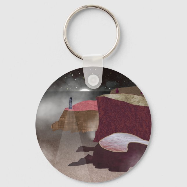 Foggy Lighthouse Nyckelring (Baksida)