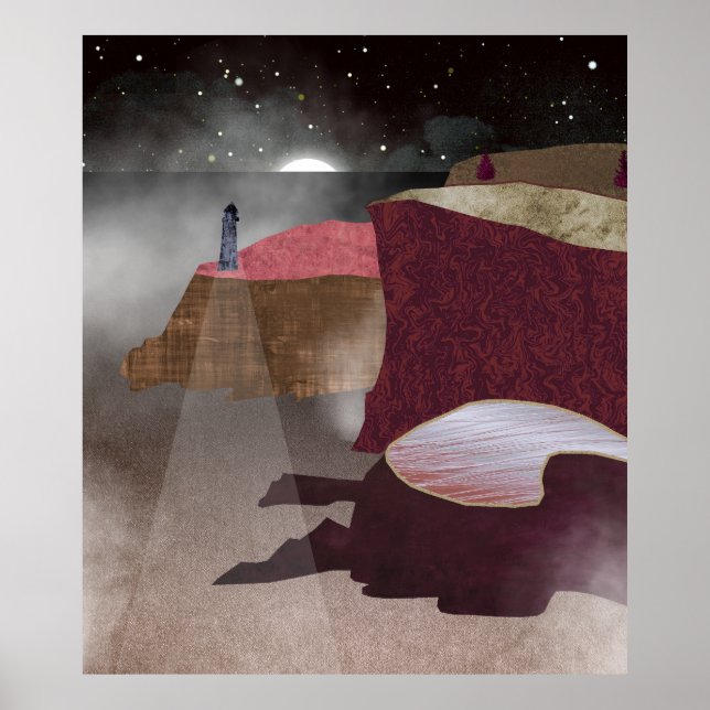 Foggy Lighthouse Poster (Framsidan)