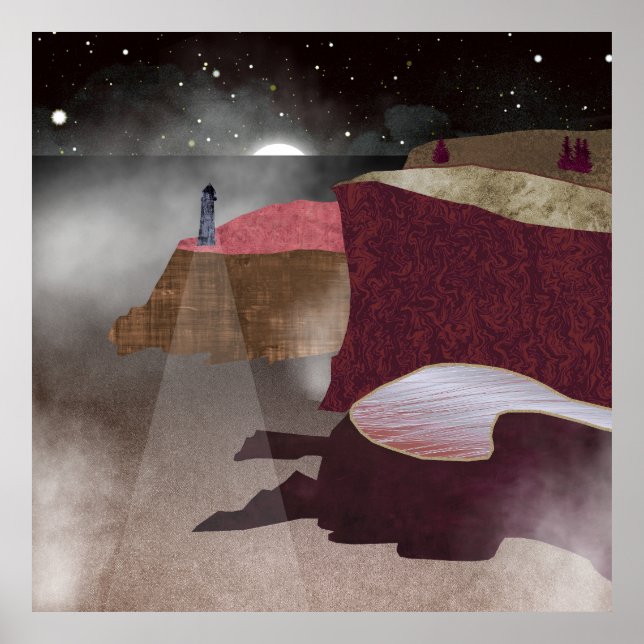 Foggy Lighthouse Poster (Framsidan)