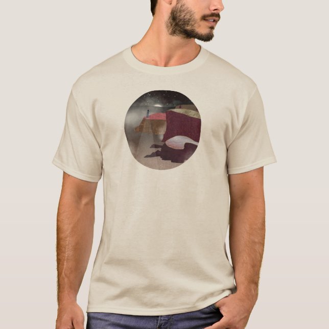Foggy Lighthouse T Shirt (Framsida)