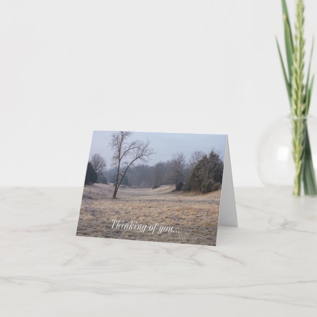 Foggy Meadow Thinking Card Kort (Framsida)