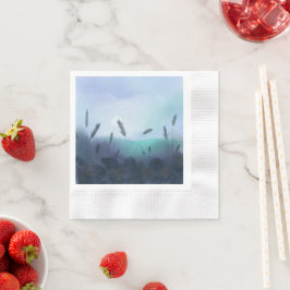 Foggy morning over the cornfield  pappersservett