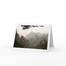 Foggy Mountain Scenery Folke Blank Greeting Card