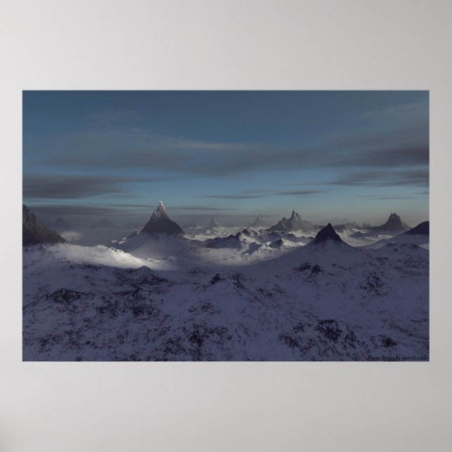Foggy Peaks Poster (Framsidan)