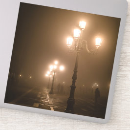 Foggy Piazza San Marco, Venedig Klistermärken