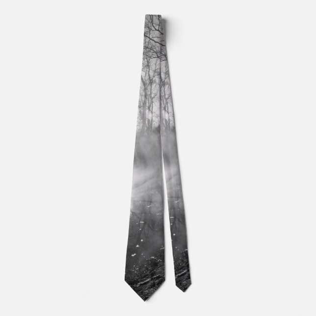 Foggy River Morgon Sunrise Neck Tie Slips (Framsida)