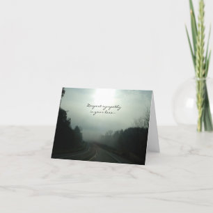 Foggy Road Sympathy Card Kort