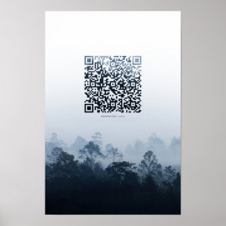 Foggy-skog - Daglig Motivational QR-kod Poster